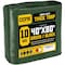Core Tarps Heavy Duty Tarp, 80 ft L x 0.5 mm H x 40 ft W, 10 Mil, Green/Black, Polyethylene CT-603-40X80 - alternate 1